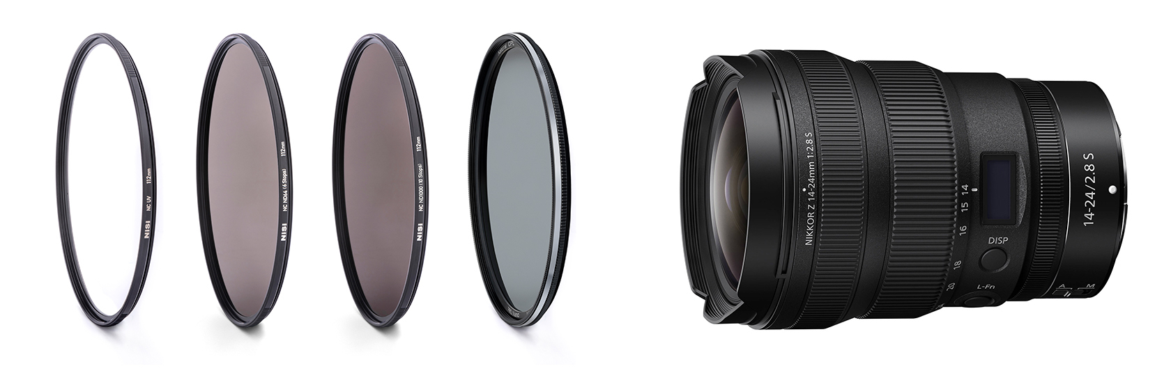 Nikon Z 14-24mm f/2.8 S に対応したフィルタースレッド112mmの円形 